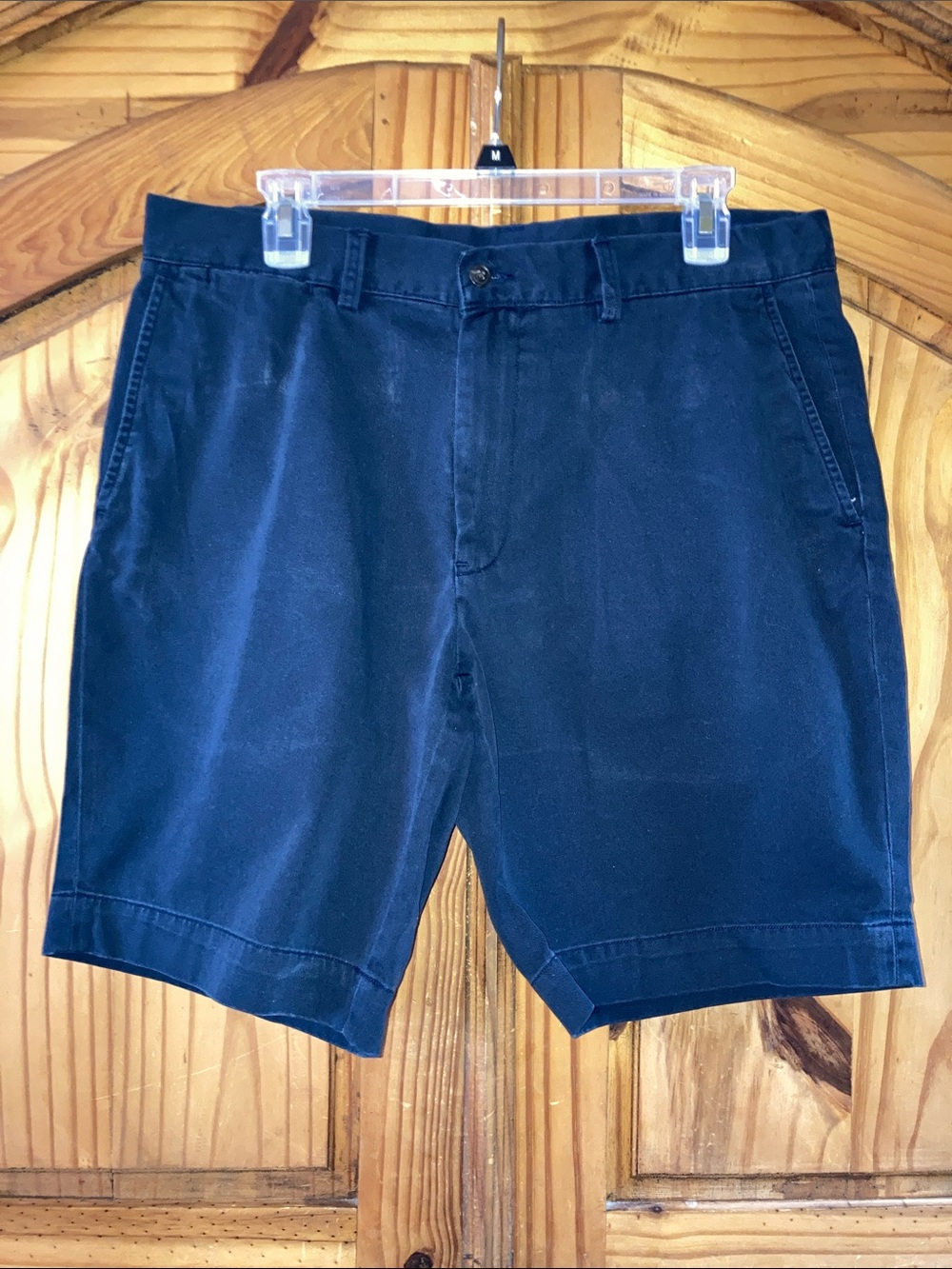 Men Polo Ralph Lauren Classic Fit 9” navy blue chino shorts size 35